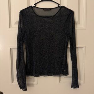 🤩3for$10🤩 Victoria’s Secret sheer sparkly long sleeve shirt size xs